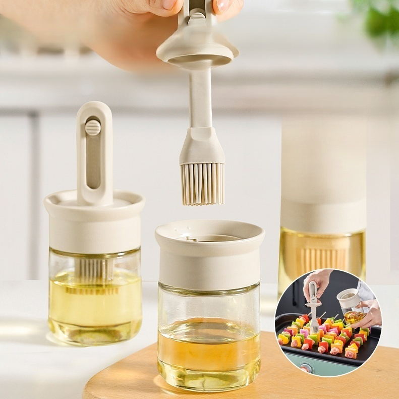 Kitchen glass oil pot can be extended and retracted