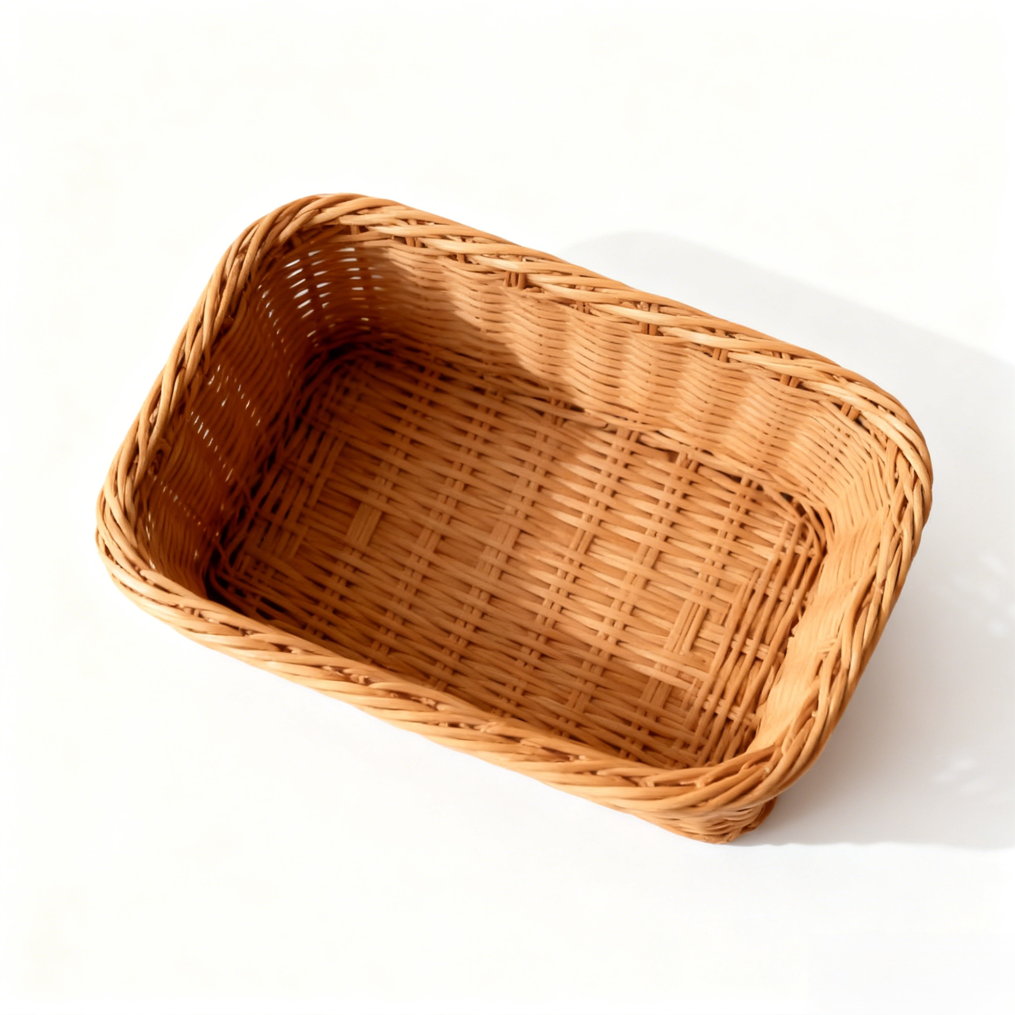 ตะกร้าเก็บของไม้ไผ่ดีไซน์เรียบง่าย