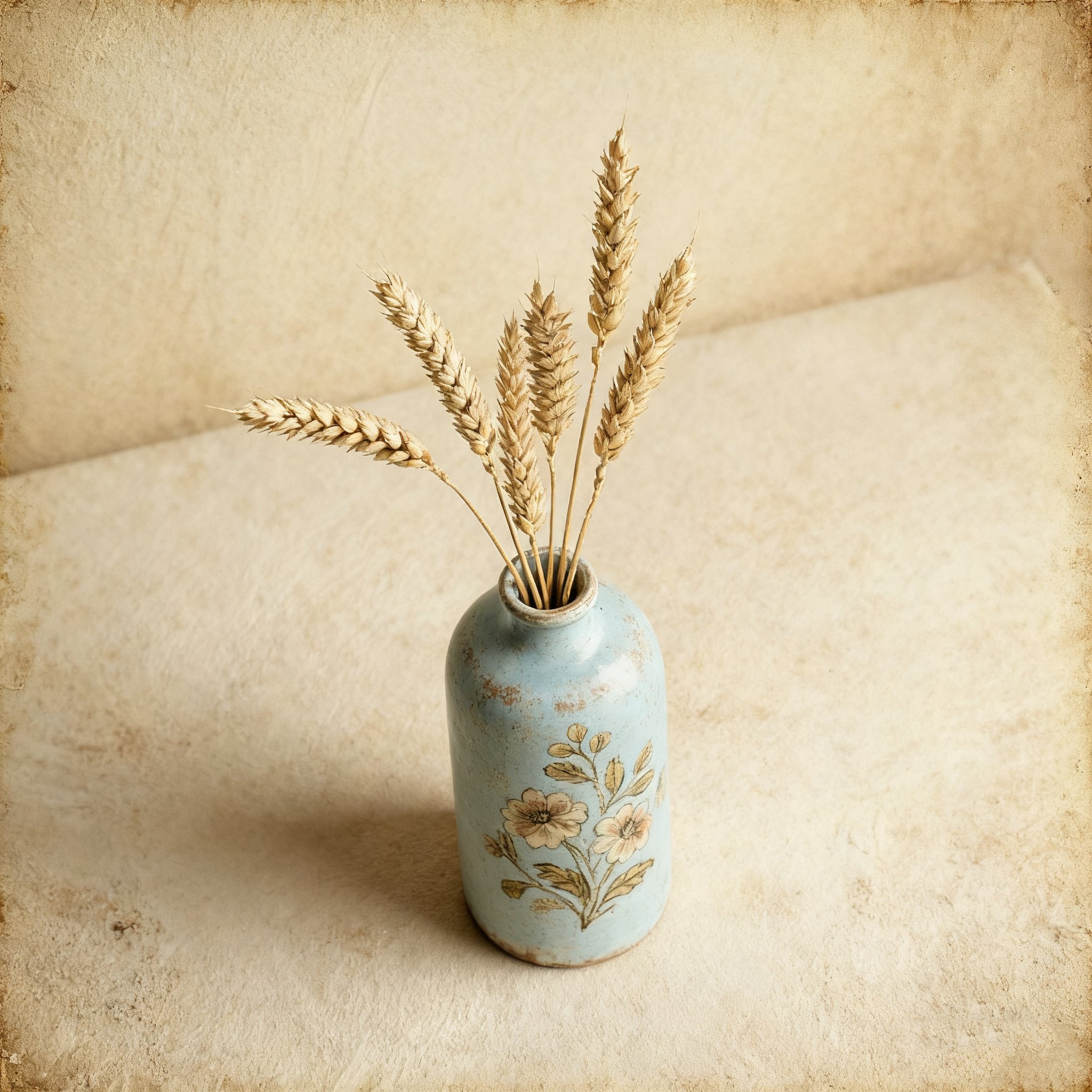 다양한 각도의 빈티지 화병 세트