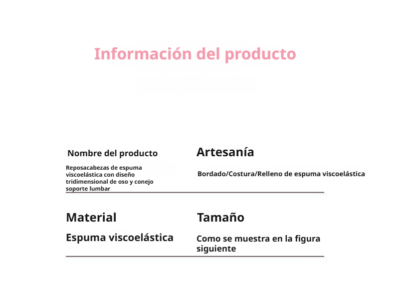 Soporte lumbar ergonómico de espuma de memoria para automóvil