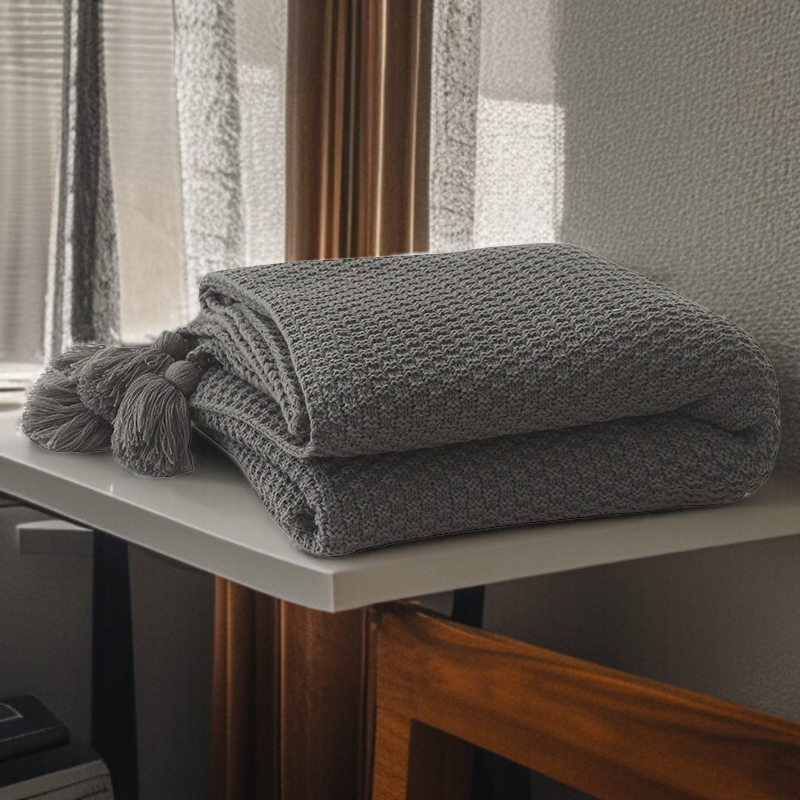 Woolen Blanket Blanket Office Scandinavian Style Knitted Leisure