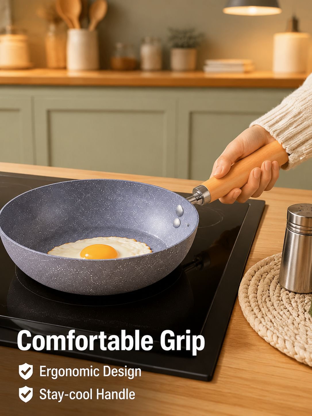 Marble Pattern Nonstick Small Frying Pan