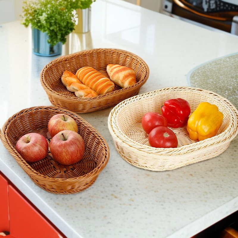 손으로 짠 수납 바구니