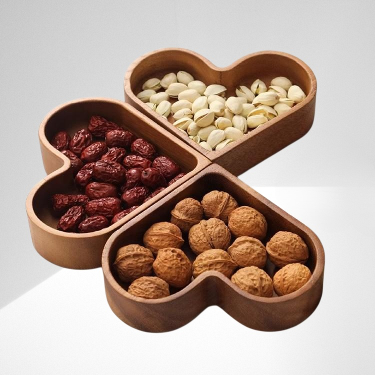 Charola de madera maciza para dulces