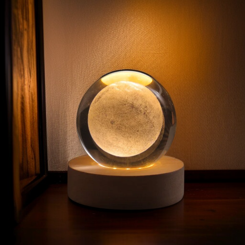 반짝이는 은하 구름 크리스탈 볼 무드등 