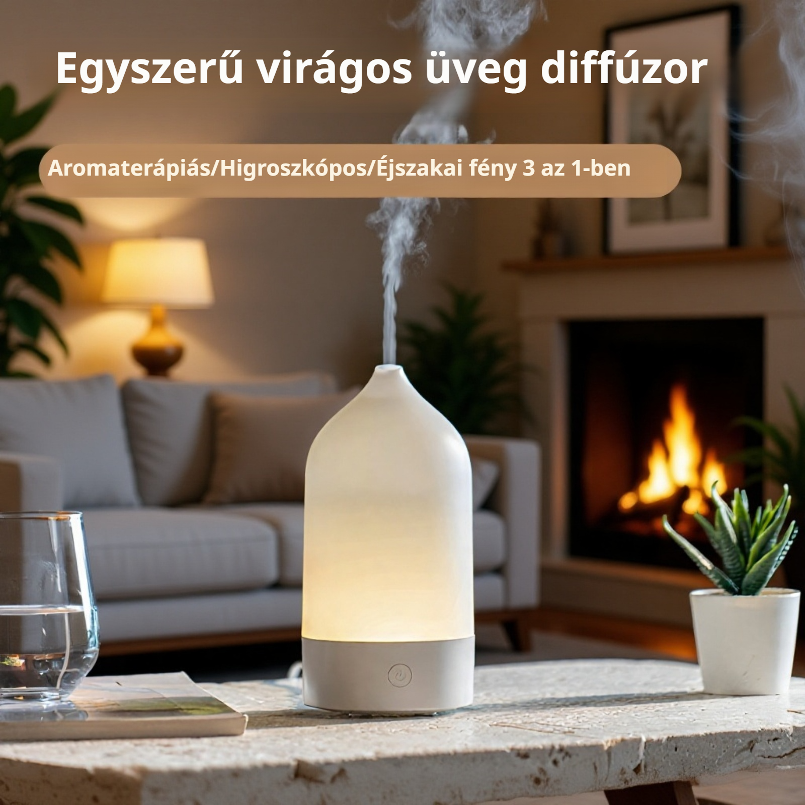 Aromaterápiás párásító lámpa hálószobába