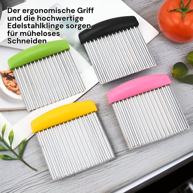 Wellenförmiger Zwiebelschneider für Pommes und Salate