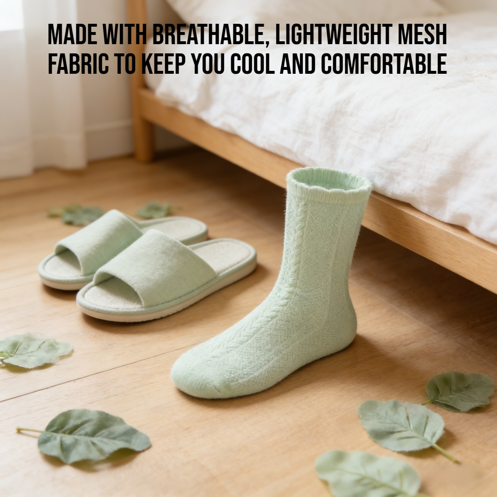 Summer thin mid-length socks