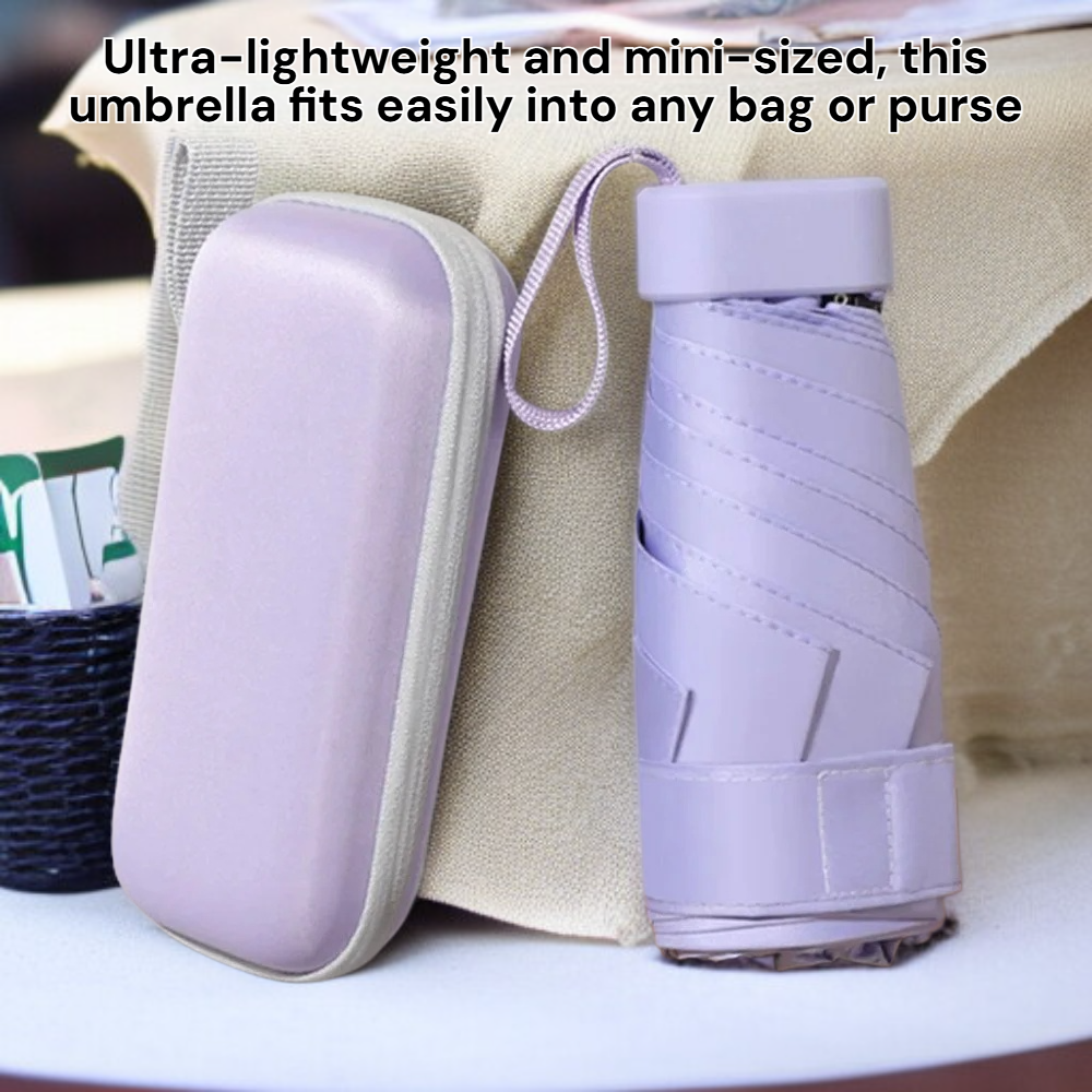 Portable Black Capsule UV Blocking Mini Umbrella for Summer