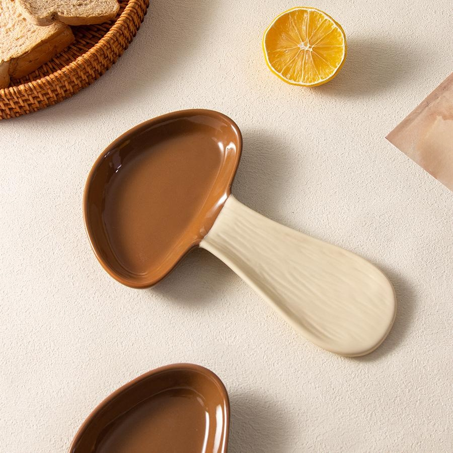 Modern Mushroom Spoon Rest – Personalized High-Temperature Kitchen Utensil Holder