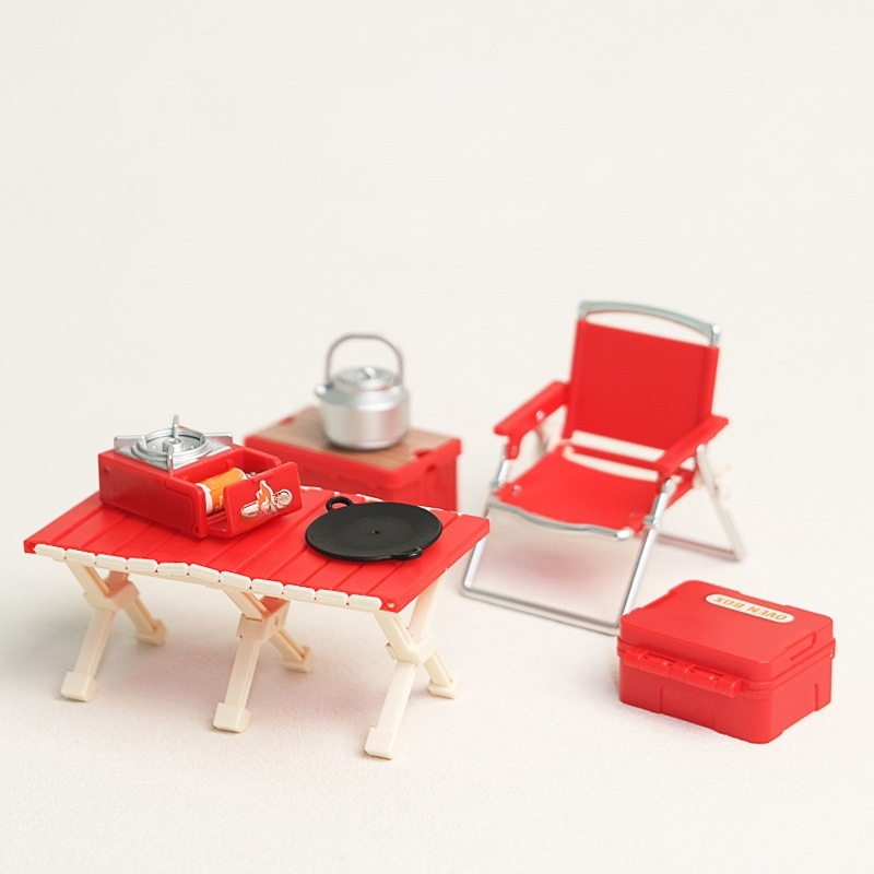 Mini Kitchen and Living Room Dollhouse Decoration Model