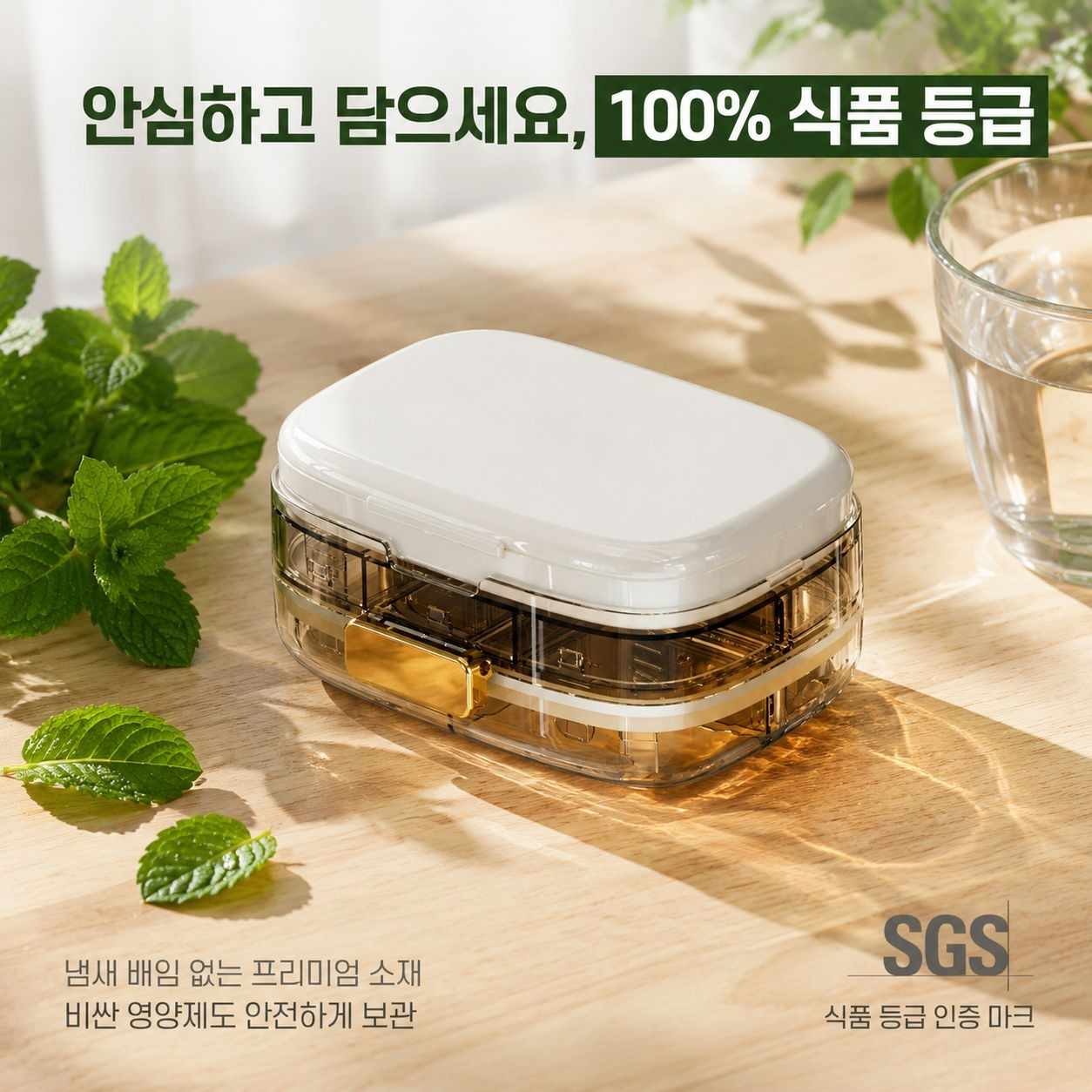 다기능 이중 대용량 밀폐 약통