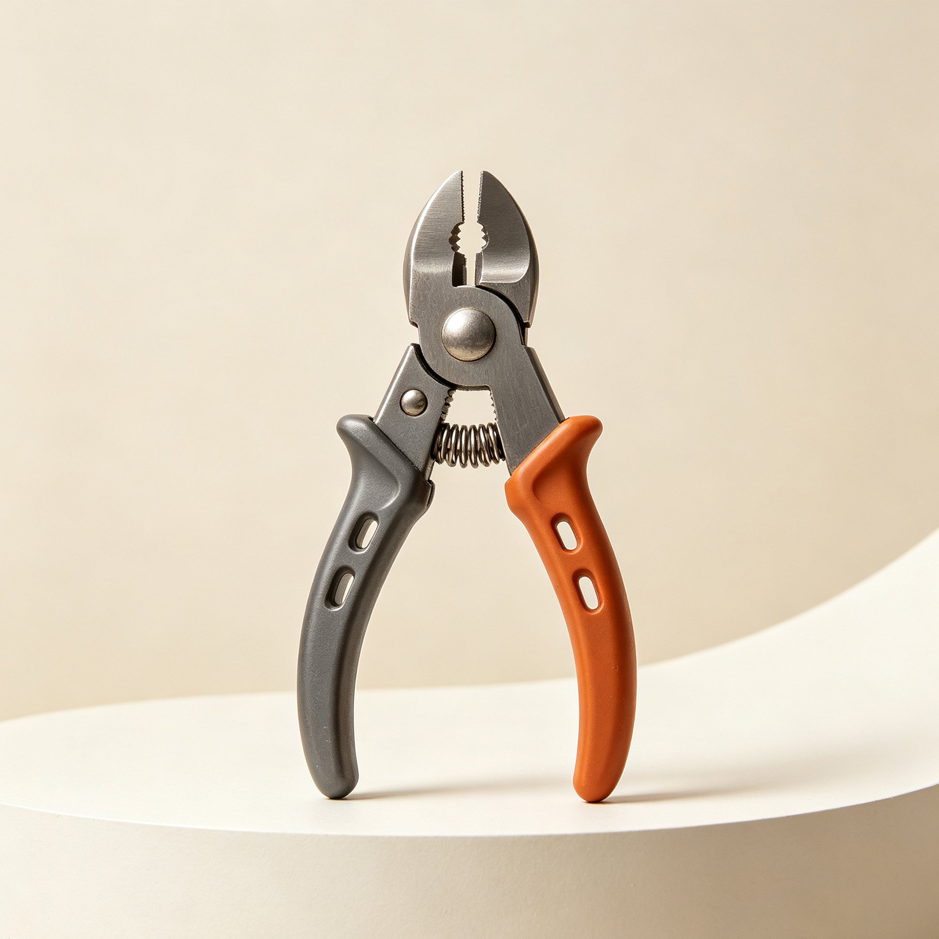 Orange-Gray Two-Color Wire Pliers