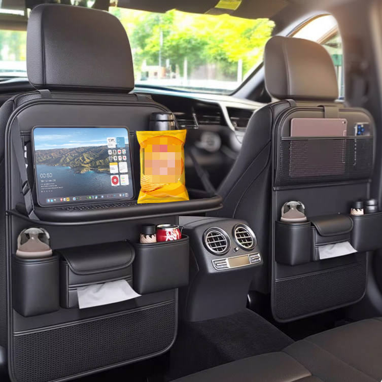 가죽 접이식 수납 가방 다용도 식탁 의자 등받이 수납 가방 자동차 시트 접이식 수납 가방 자동차용 다용도 접이식 수납 가방