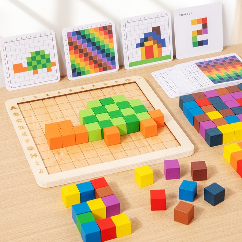 어린이용 색상 정육면체 블록