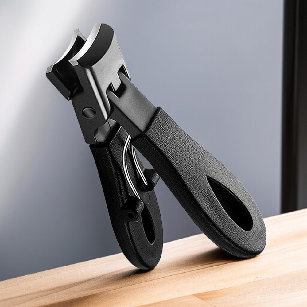 مجموعة مقصات أظافر مكونة من 5 قطع مع فتحة كبيرة وحواف مسطحة ومائلة