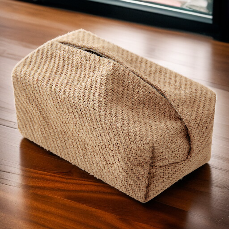 علبة مناديل ورقية مصنوعة من القطن والكتان على الطراز الياباني
