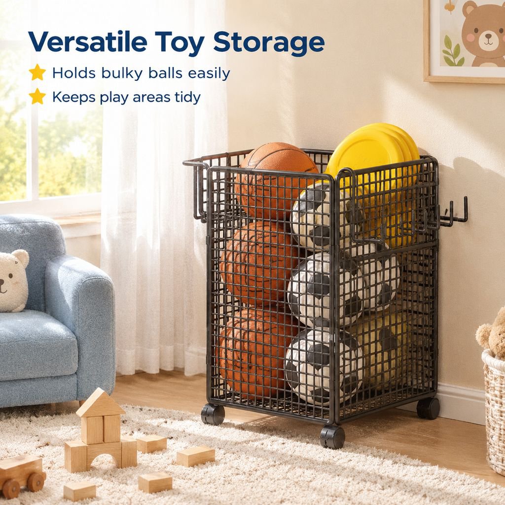Multi-functional Yoga Mat Storage Bin with Wheels