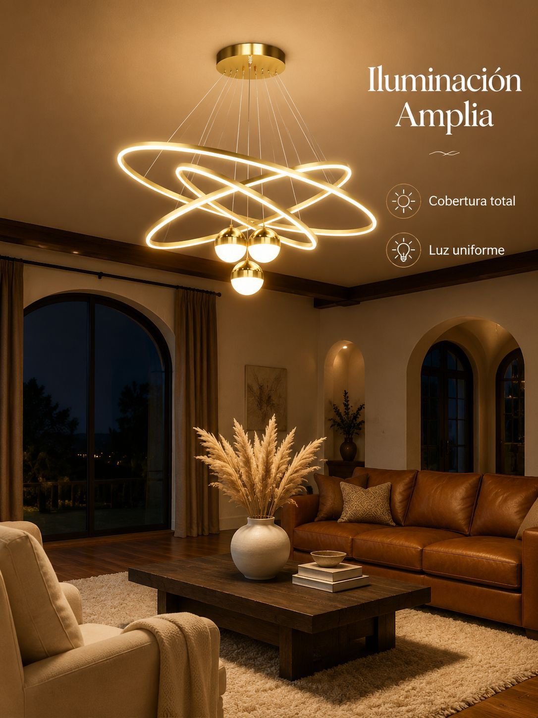 Lámpara colgante LED de forma esférica