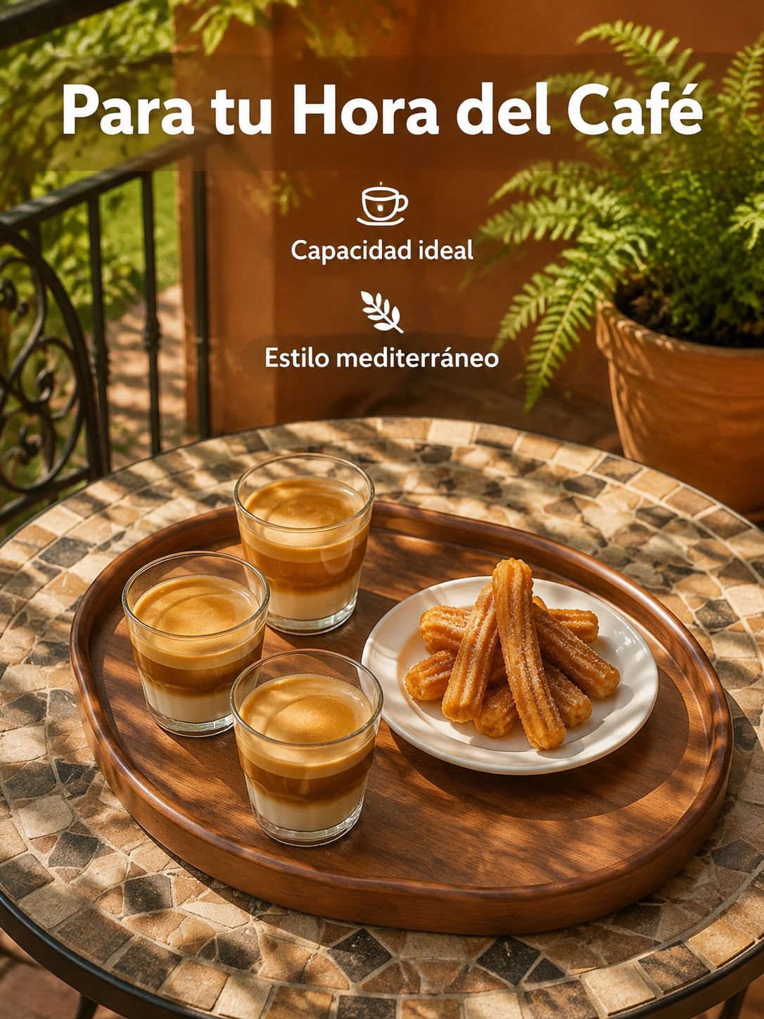 Bandeja de bambú para servir té