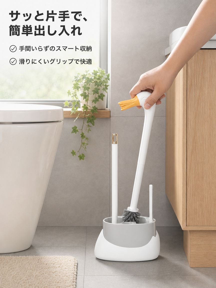 ホワイトスワン 3-in-1 トイレブラシ