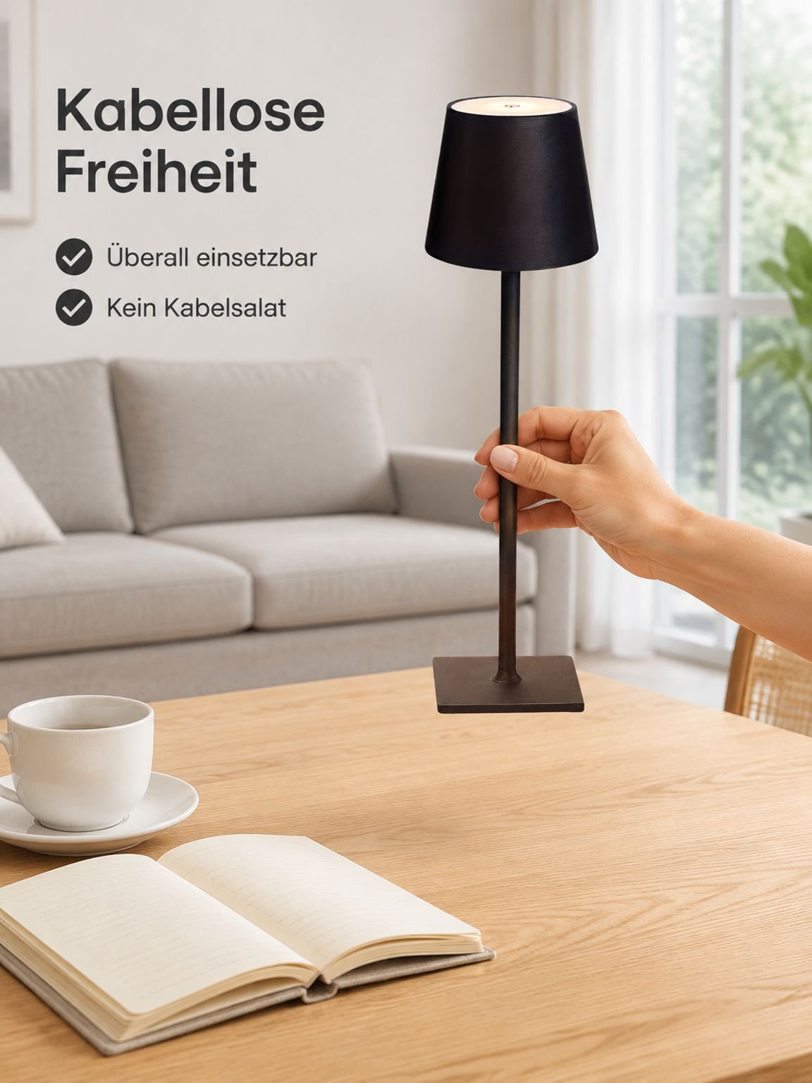 Kabellose tragbare Tischlampe