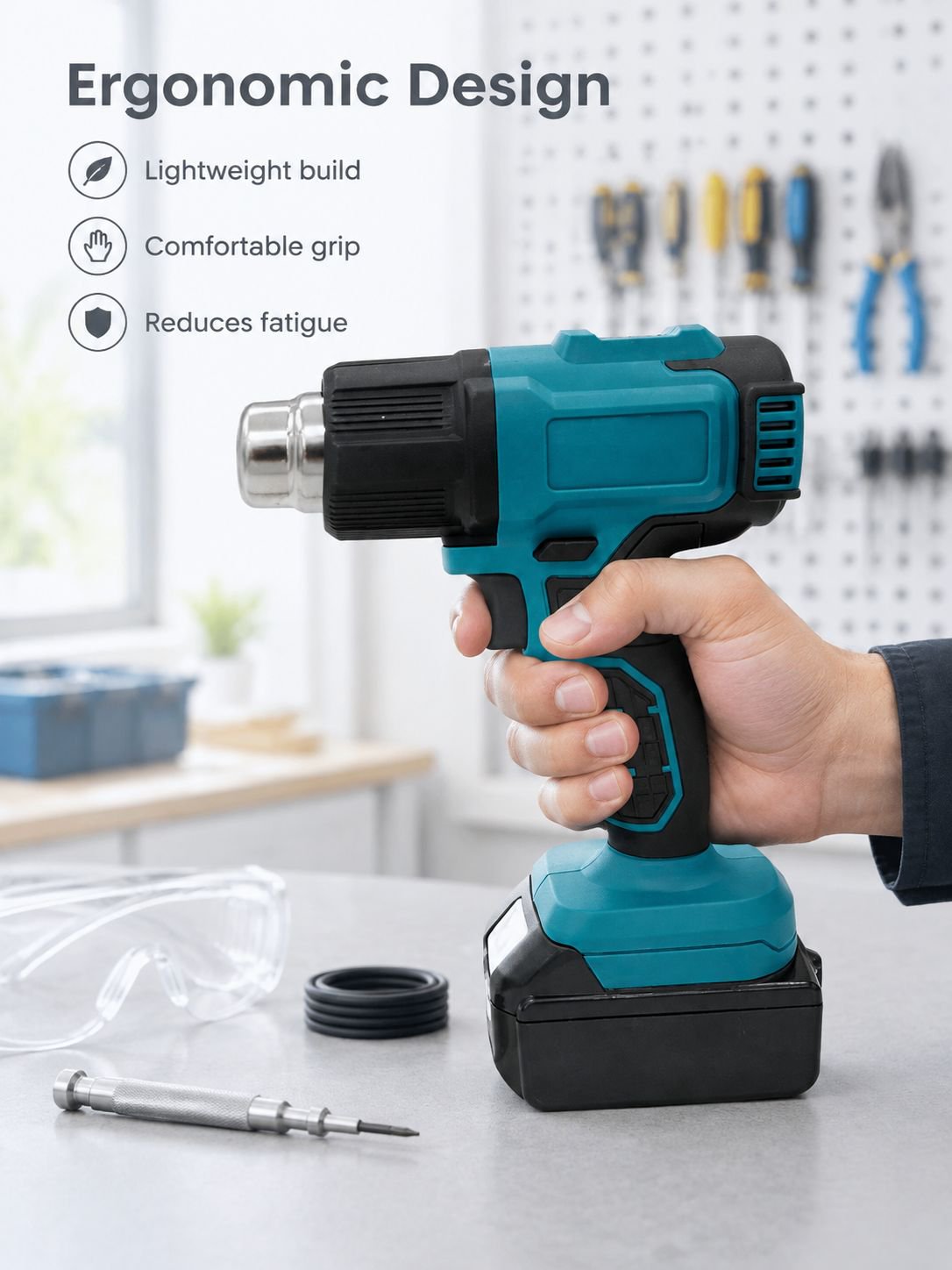 Cordless Handheld Lithium Battery Heat Gun for Phone Repair and Plastic Welding