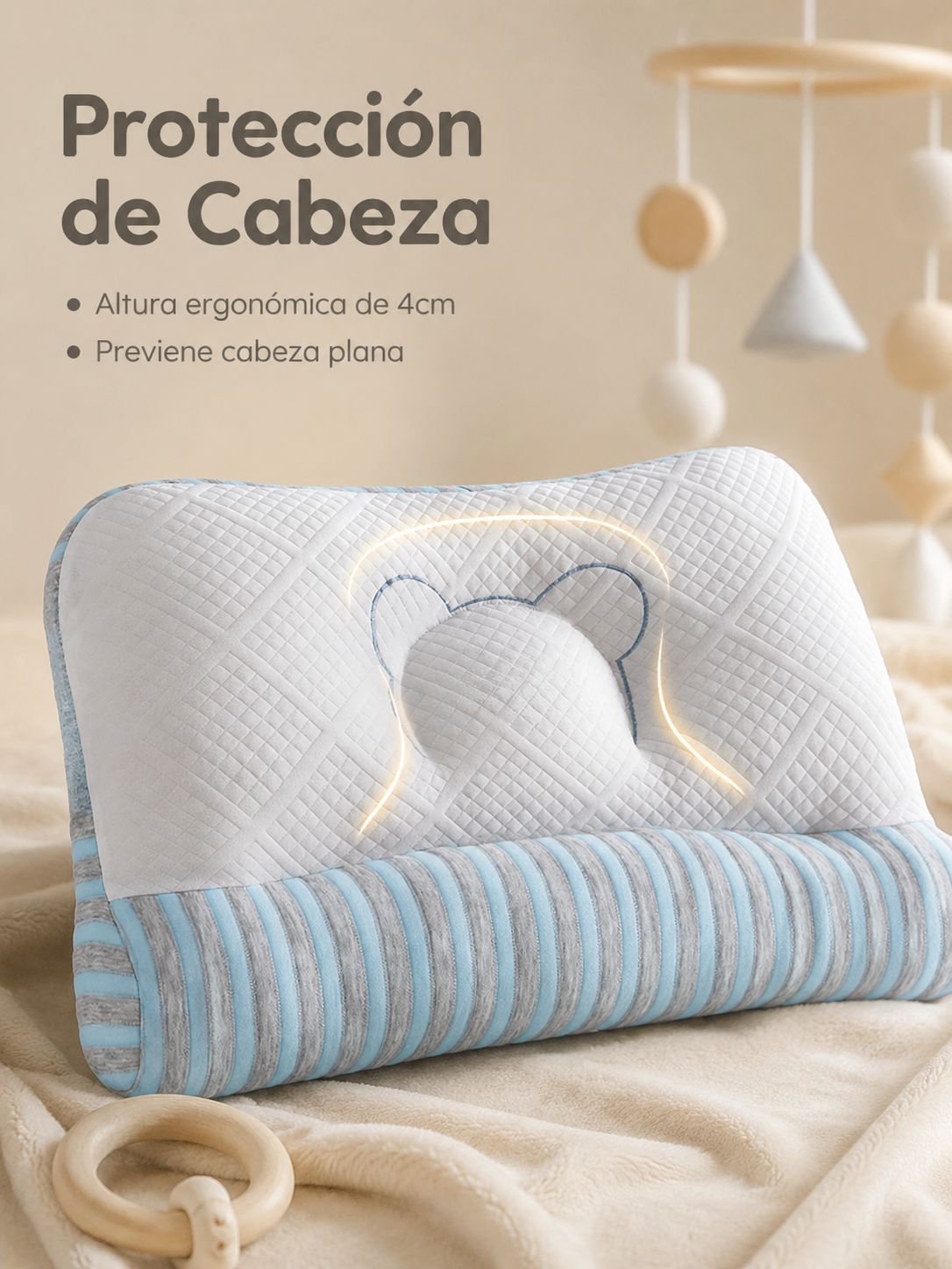 Almohada de plumas y terciopelo