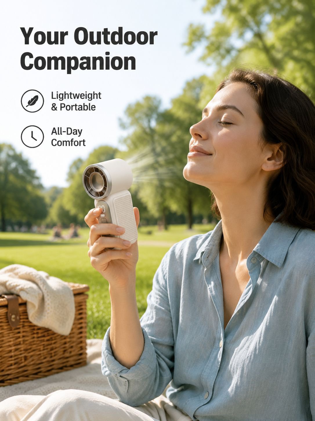 Turbo High-Speed Powerful USB Rechargeable Outdoor Portable Fan