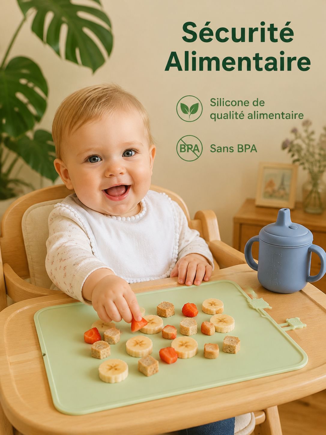 Tasse pliante en silicone alimentaire