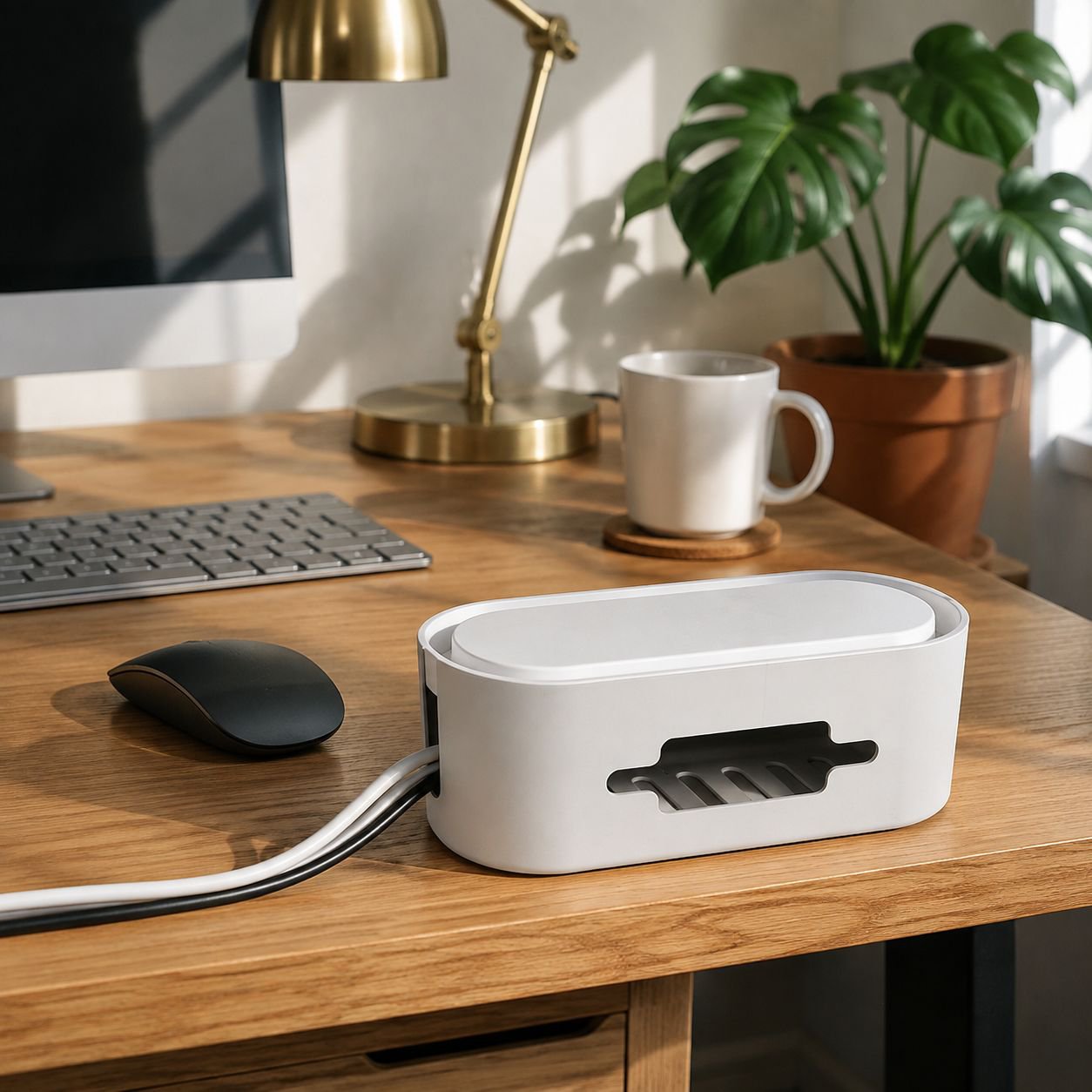 ABS Safe Power Strip Extension Cable Storage Box