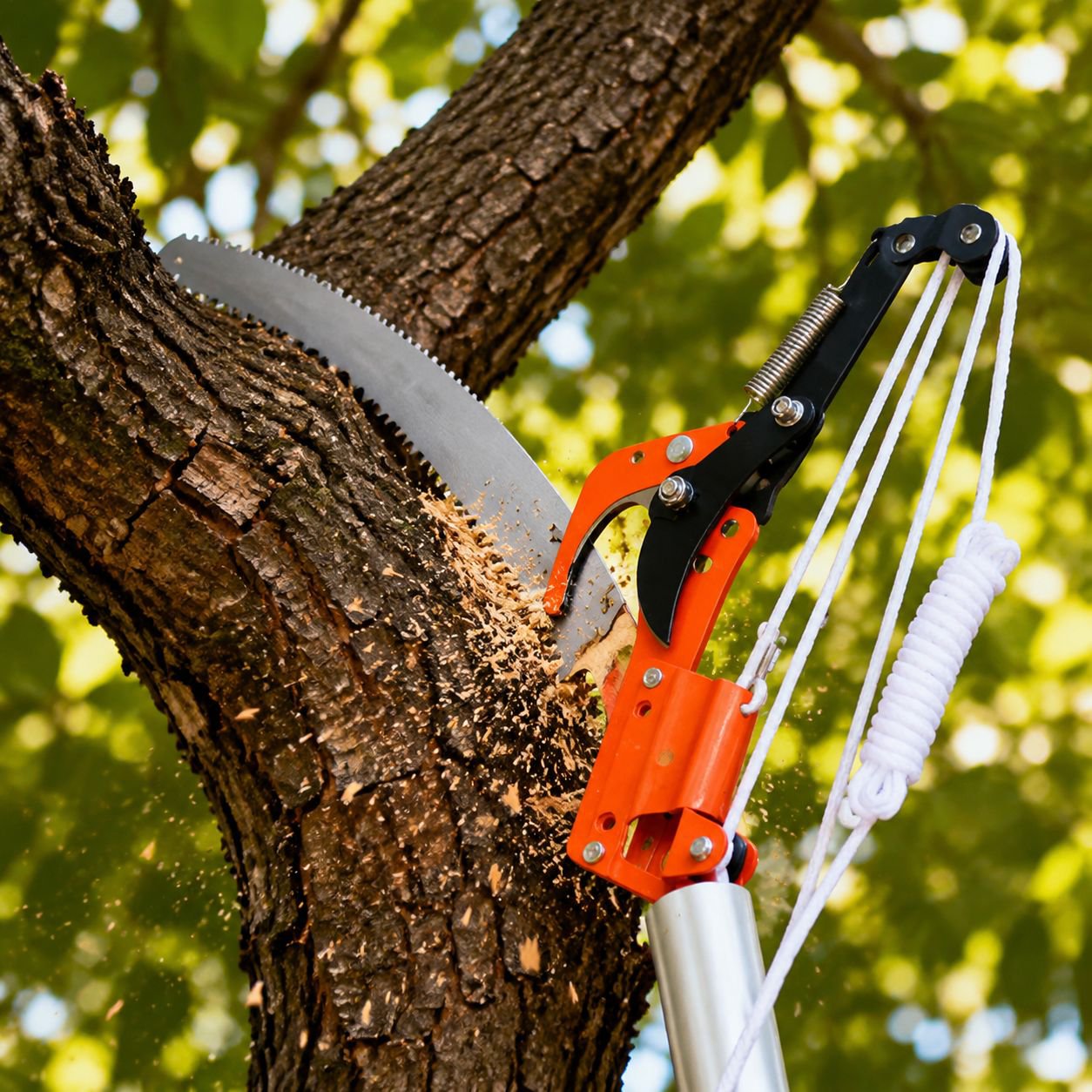 Telescopic Pulley Pruner & Saw Combo