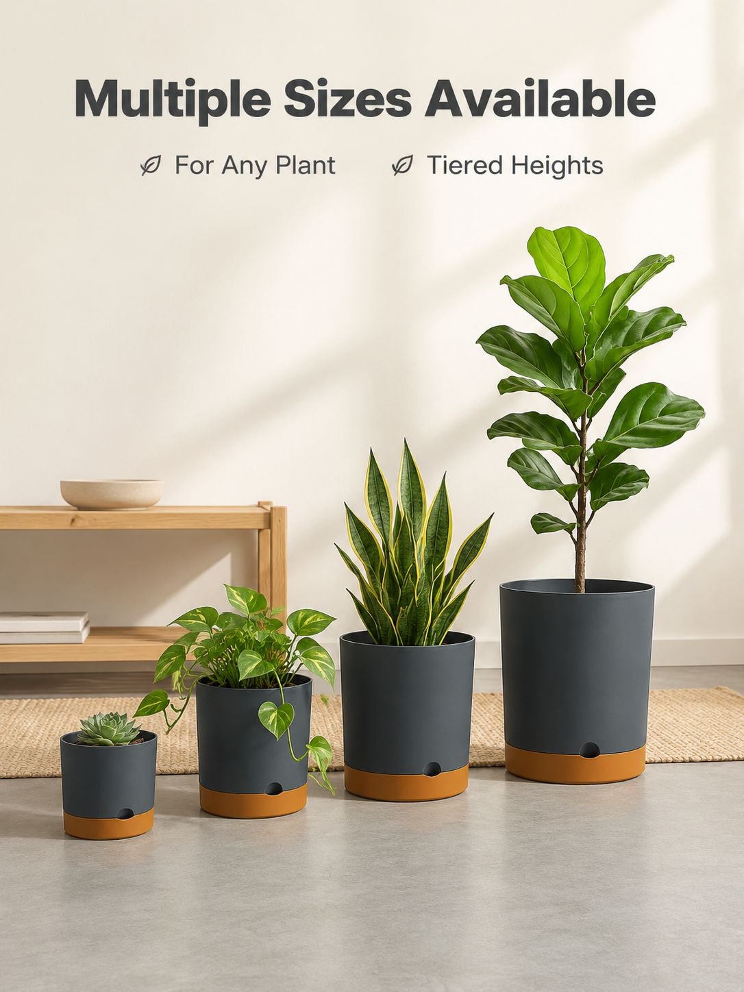 Plastic Self Watering Flowerpot