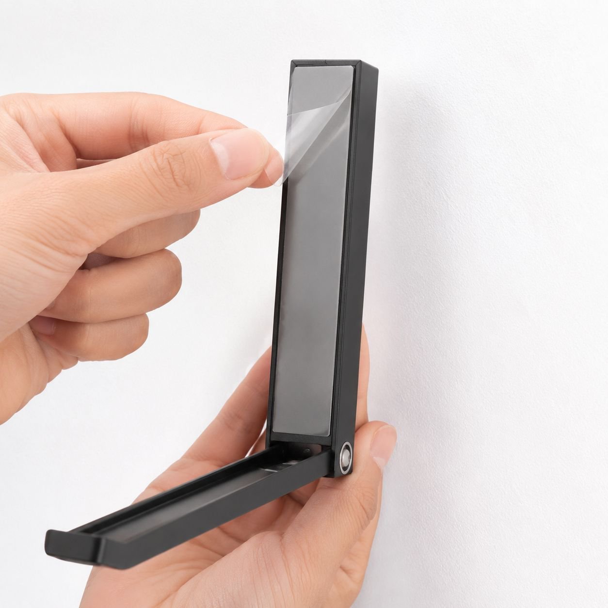 Efficient closet organizer: foldable hanger with clip storage