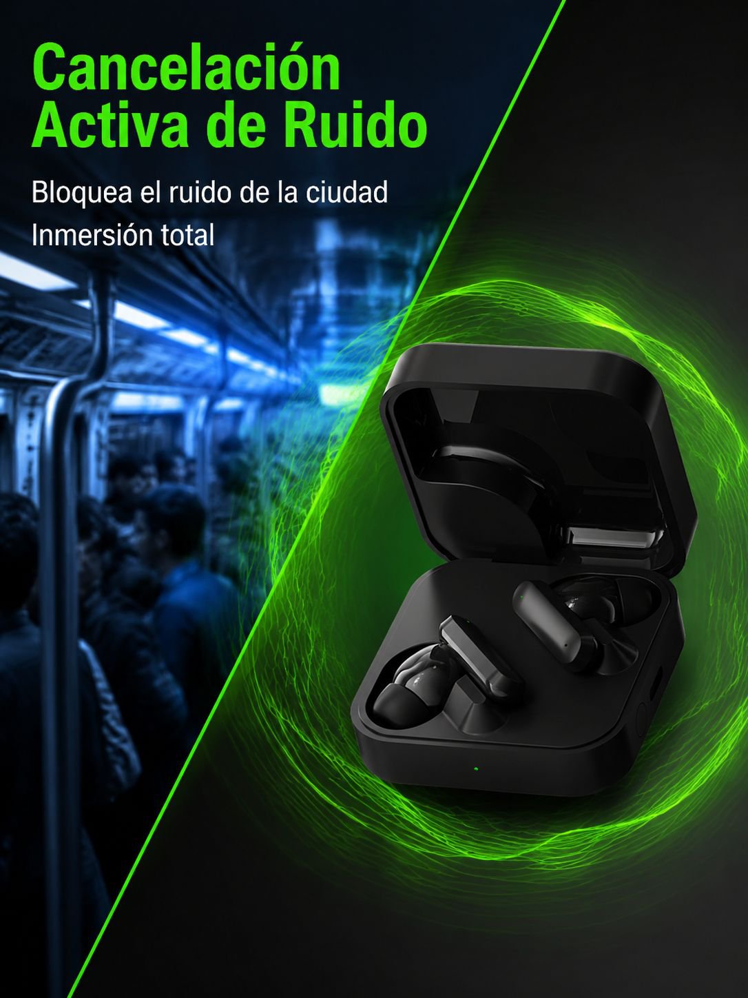 Auriculares inalámbricos de alta calidad con cancelación de ruido