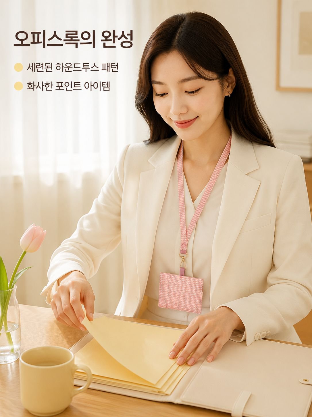 목걸이형 직원 신분증 카드케이스