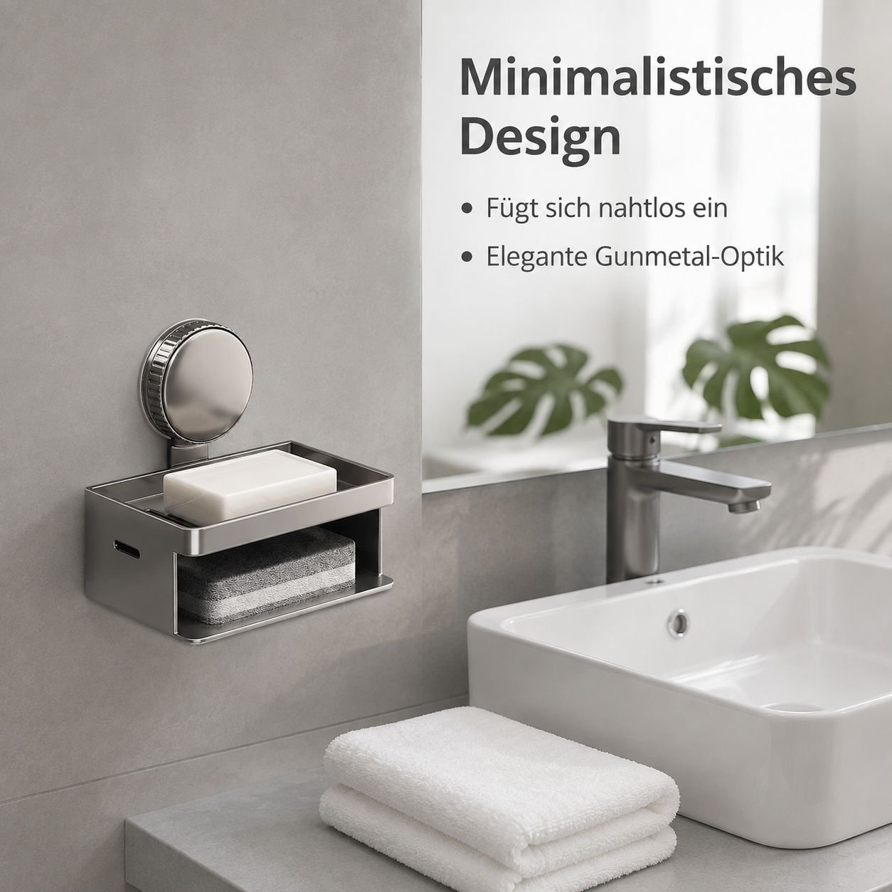 Seifenablage mit Saugnapf für das Badezimmer