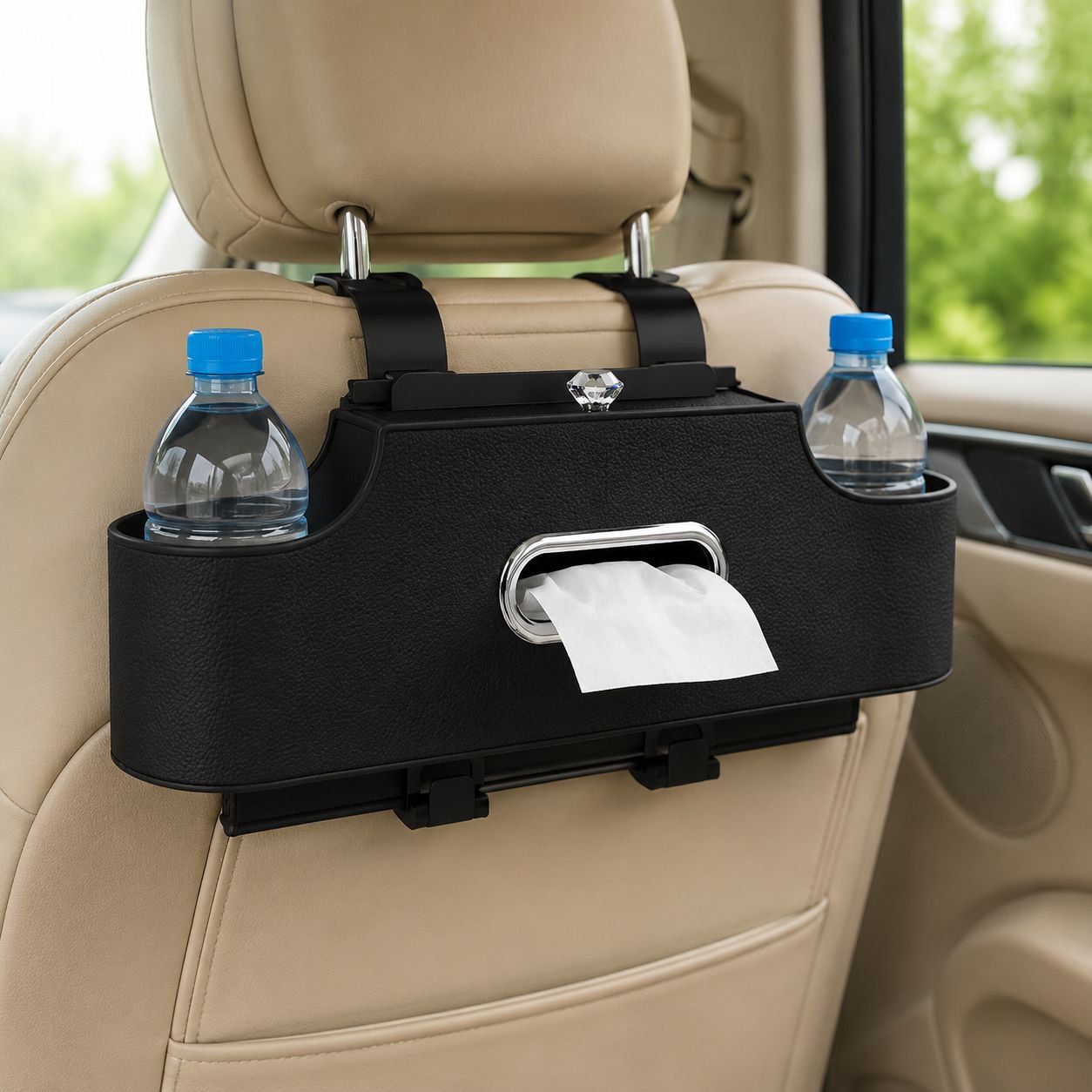 Caja de pañuelos para el respaldo del asiento del coche