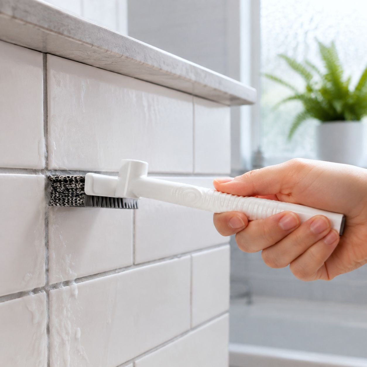 Long Handle Gap Cleaning Brush for Bathroom Kitchen Tile Sink Dead Corners
