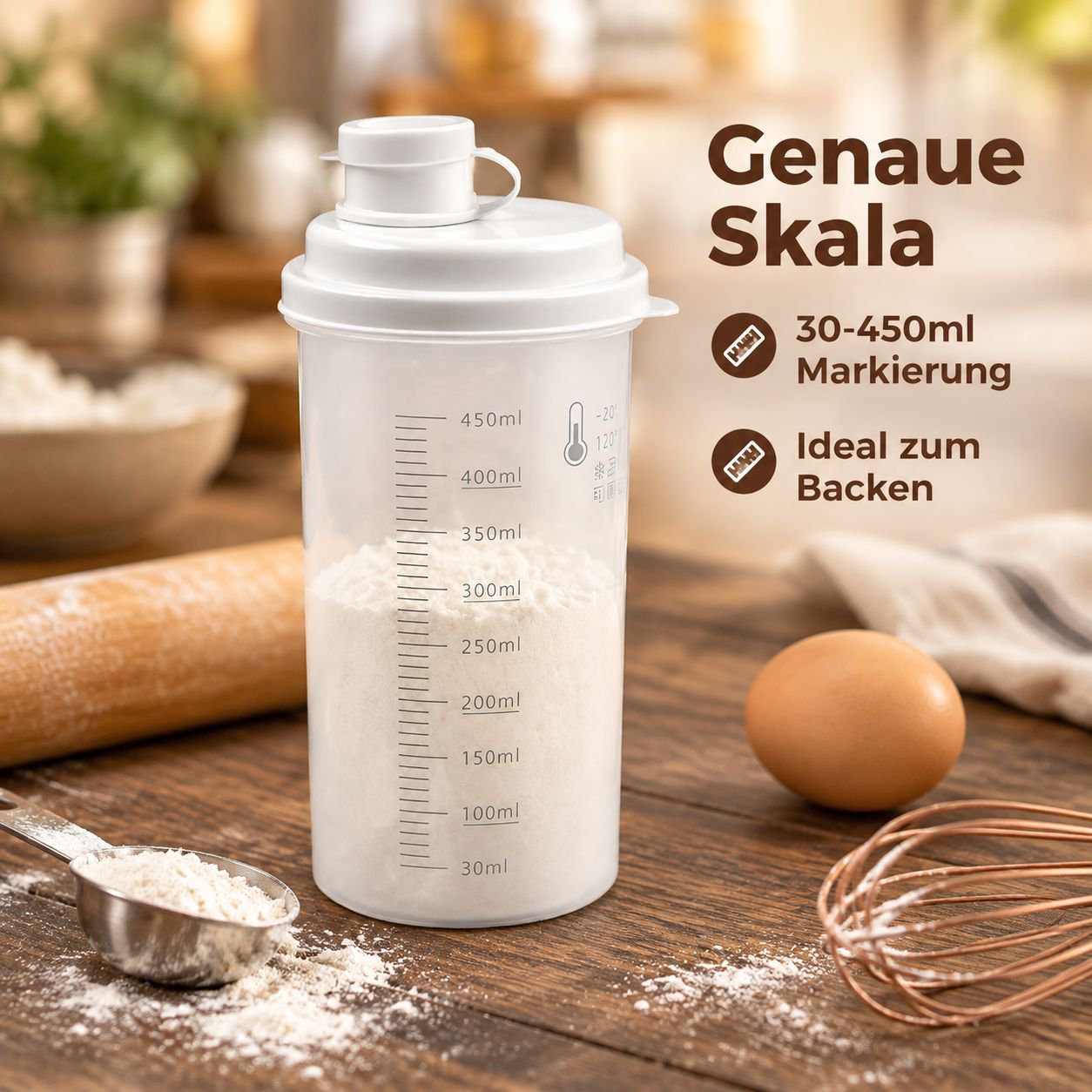 Kunststoff Vorratsdose Luftdicht Lebensmittelqualität Behälter für Zucker Küche
