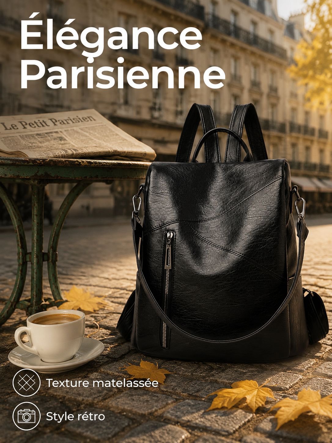 Sac à dos en PU, tendance et élégance
