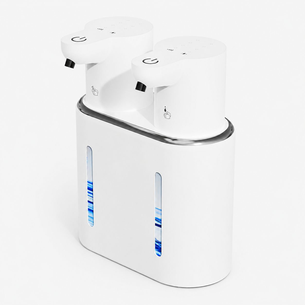 New automatic sensor soap dispenser, electric foam machine, double-headed soap dispenser, wall-mount