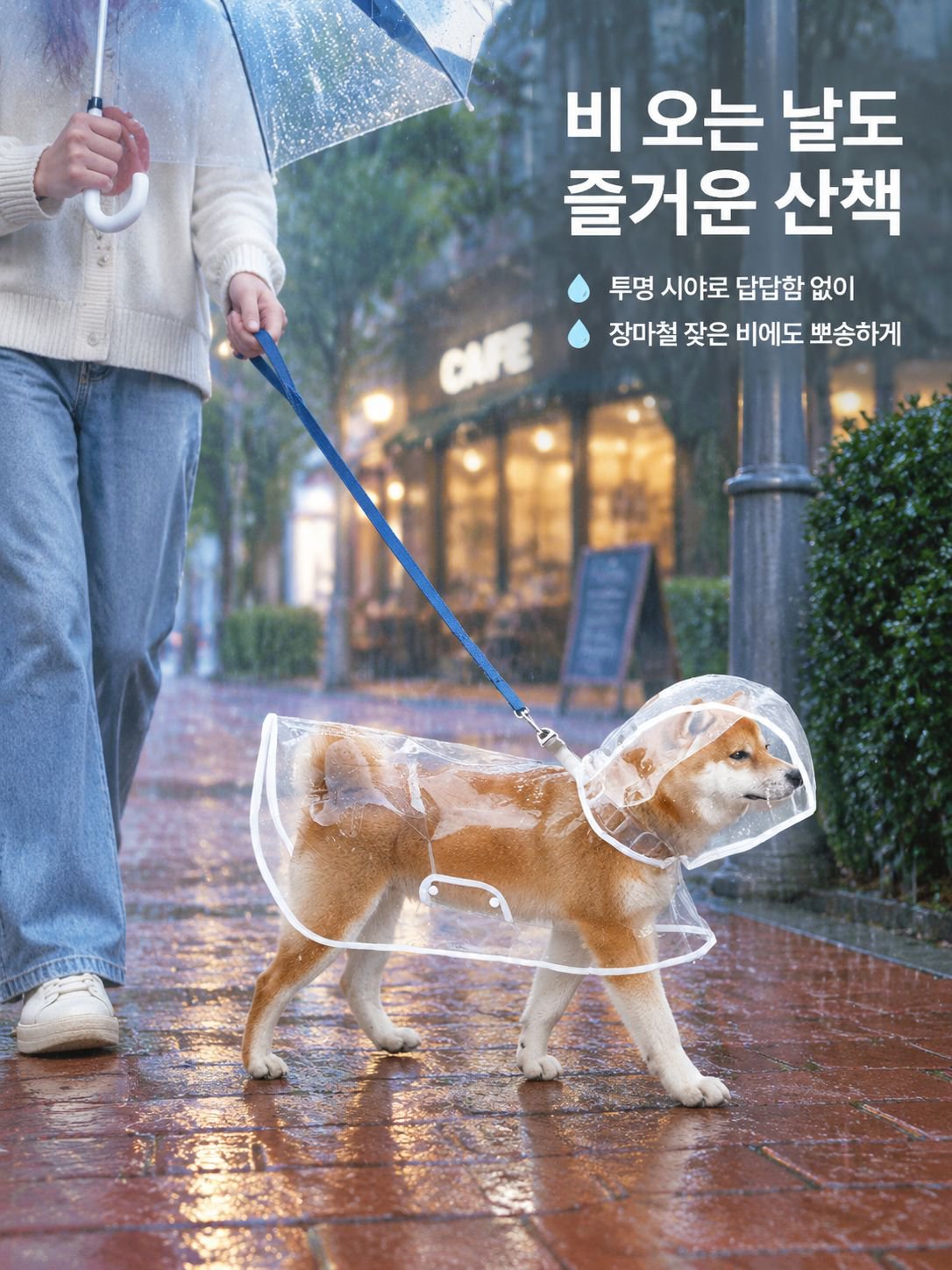 소형견용 방수 우비 판초
