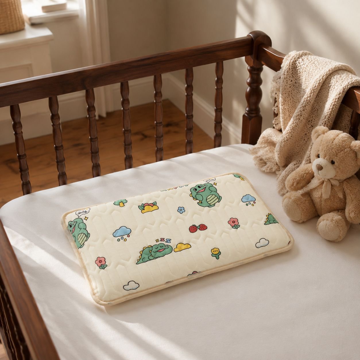 Baby Pearl Floral Latex Pillow with Pillowcase