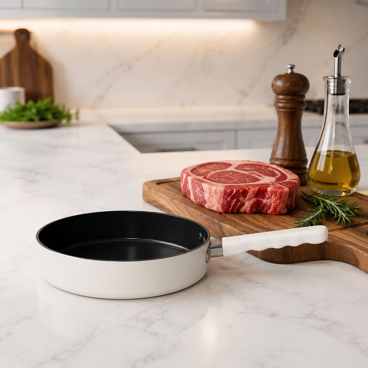 Stable handle pan for safe household use