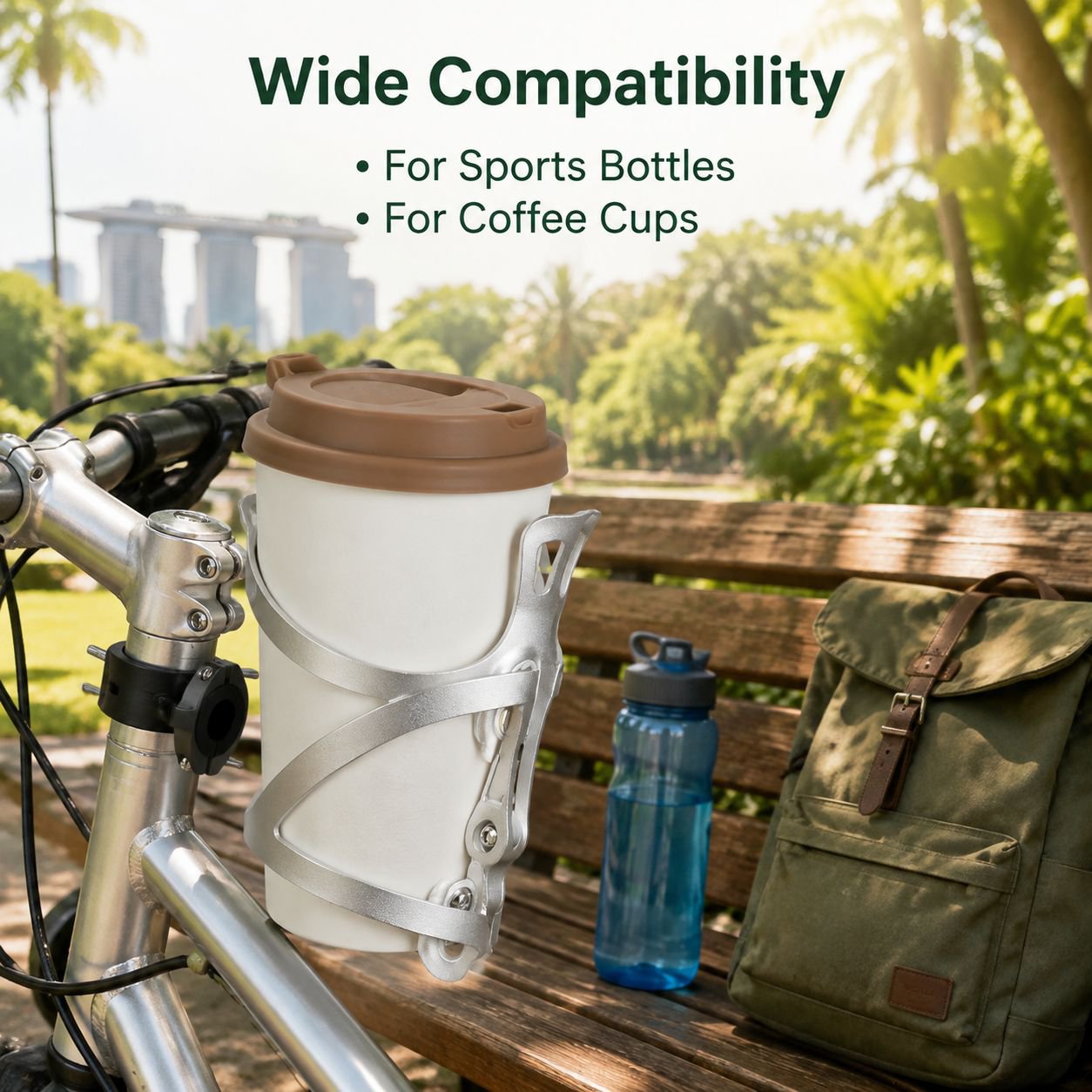 Bicycle Bottle Holder, Rotatable Aluminum Alloy Cup Holder for Various Bikes