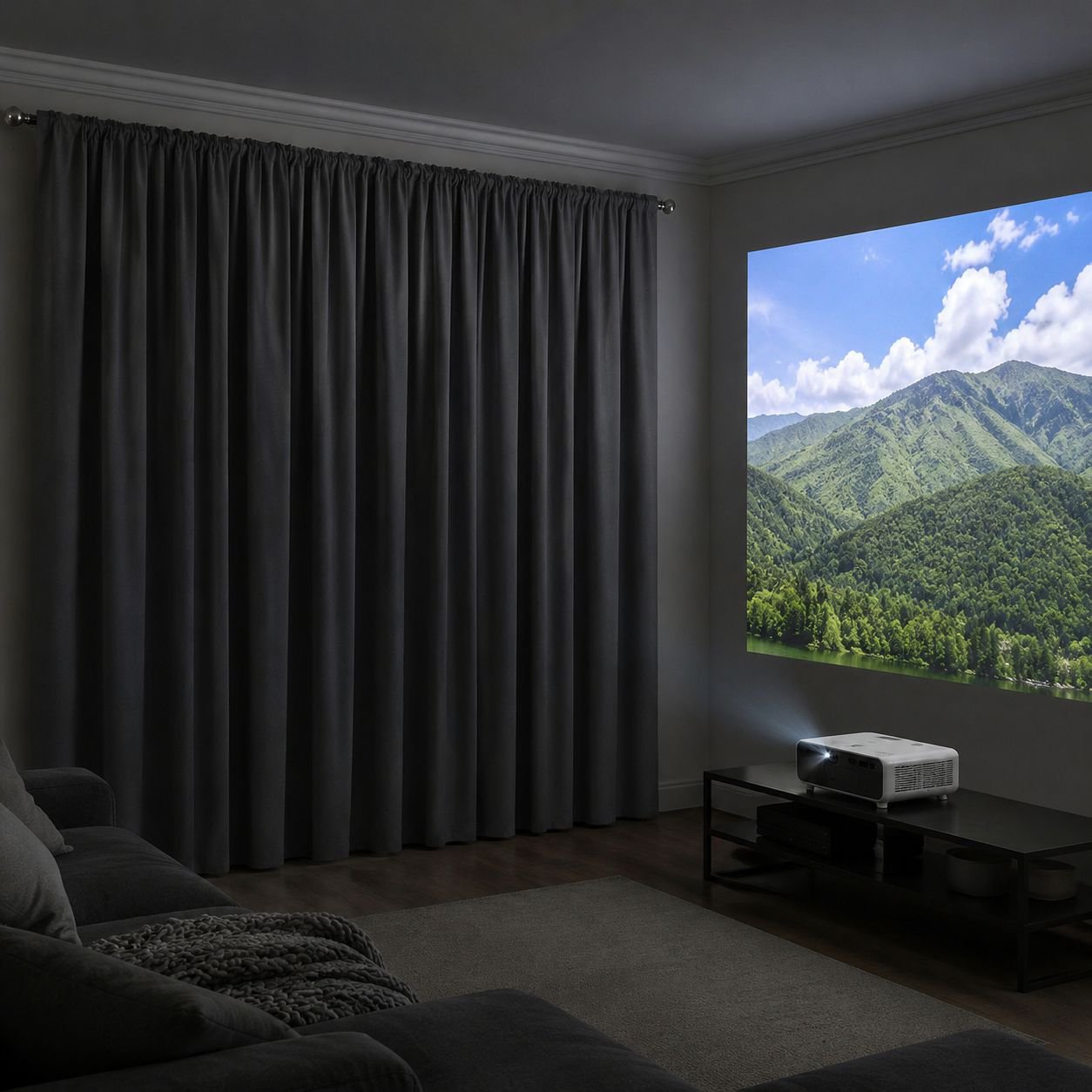 Living Room Full Blackout Thermal Insulation Sunscreen Curtain