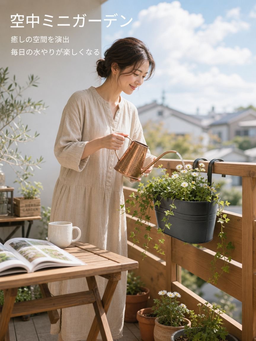 パティオ吊り下げ式アイアンバケツプランター