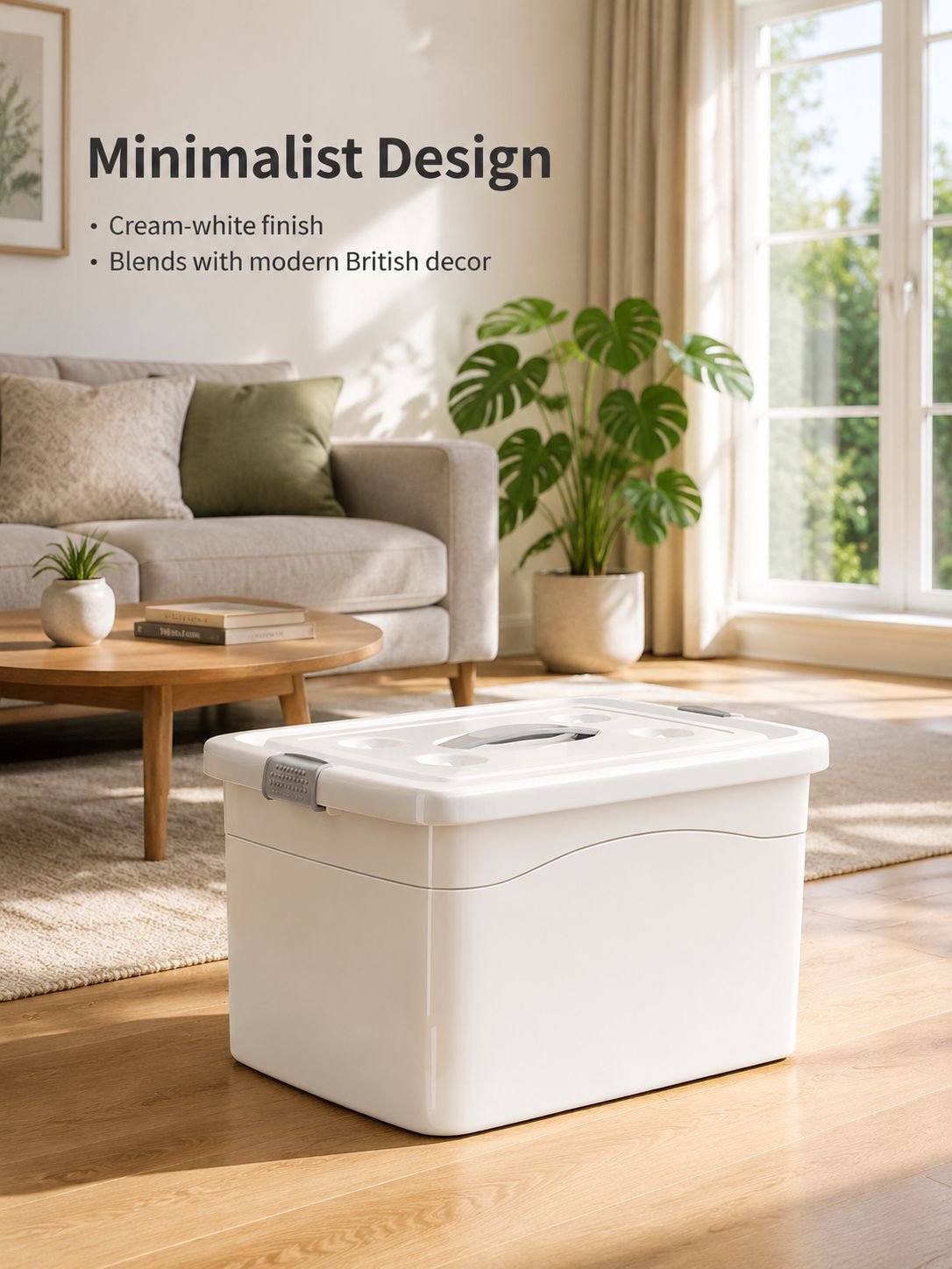 Extra large plastic storage box with wheels for clothes