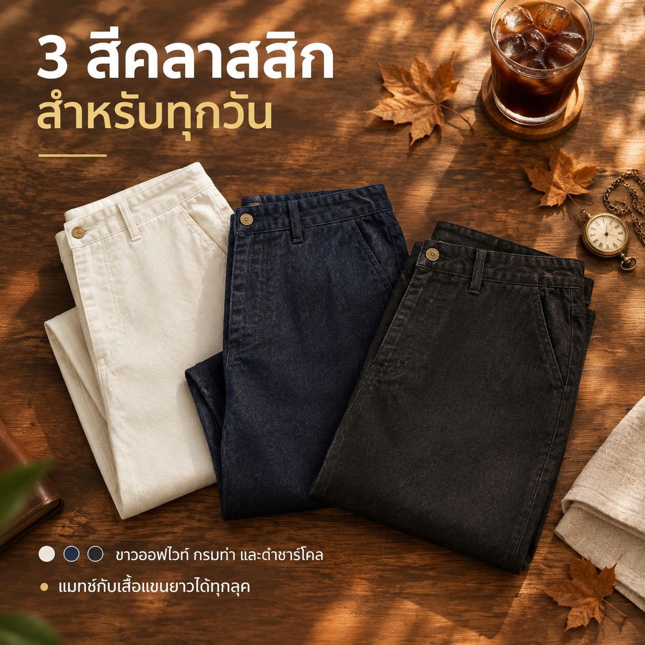 กางเกงขายาวผู้ชาย ทรงหลวม สำหรับฤดูใบไม้ร่วงและฤดูหนาว
